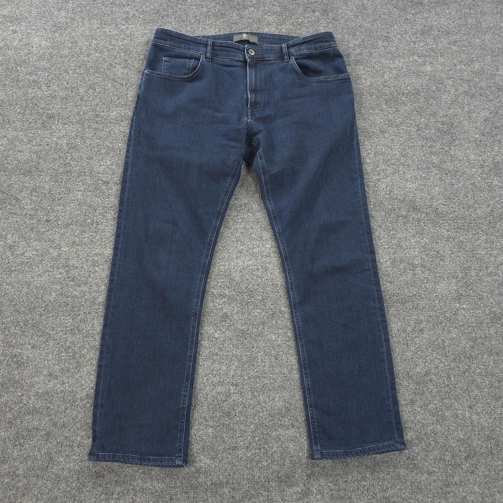 PT Torino Jeans Mens 38x31 Blue Jazz Slim Straight Stretch Denim Dark Wash Italy